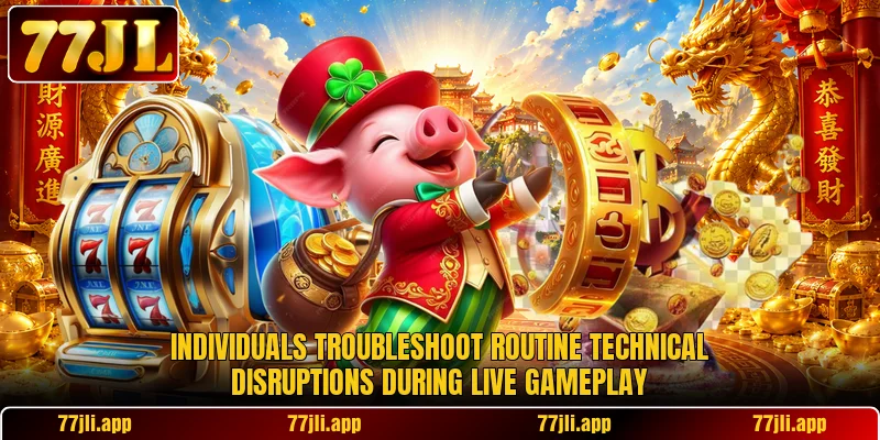 Individuals troubleshoot routine technical disruptions during live gameplay Individuals troubleshoot routine technical disruptions during live gameplay