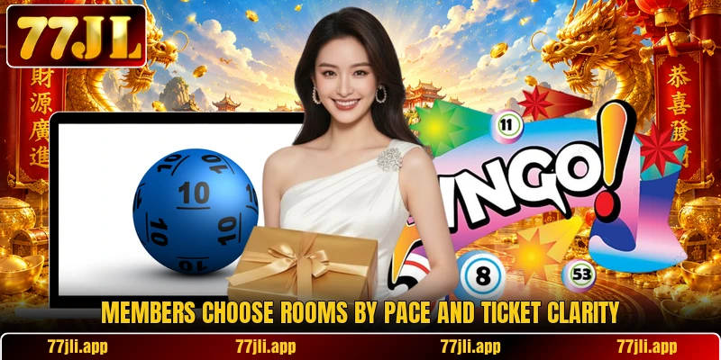 Members choose rooms by pace and ticket clarity