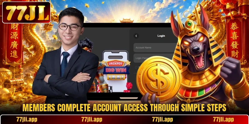 Members complete account access through simple steps