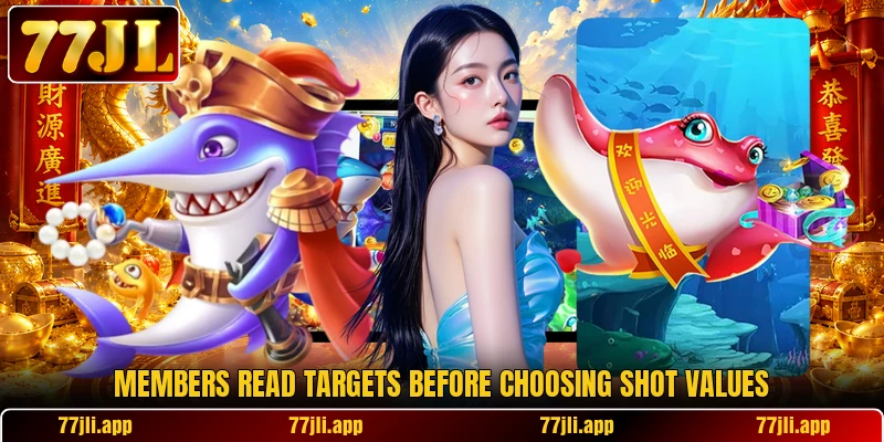 Members read targets before choosing shot values