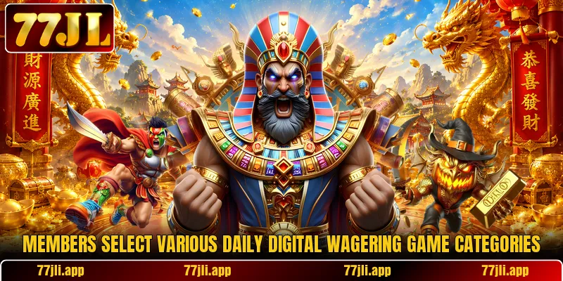 Members select various daily digital wagering game categories Members select various daily digital wagering game categories