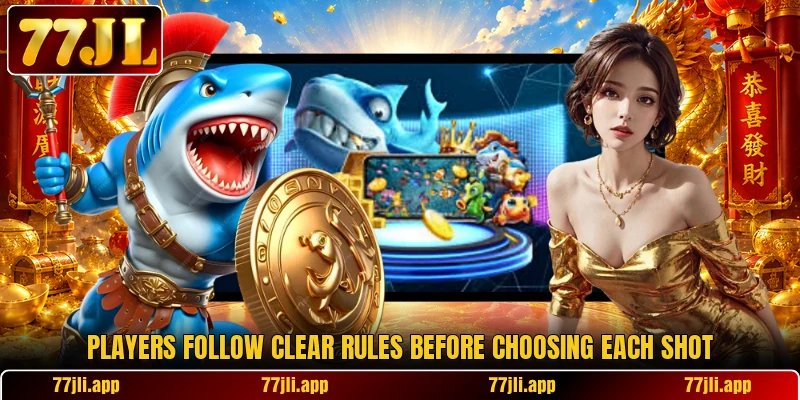 Players follow clear rules before choosing each shot