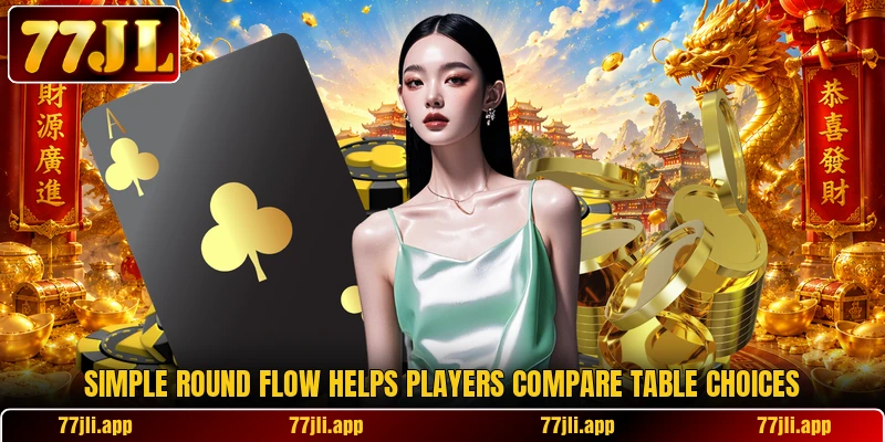 Simple round flow helps players compare table choices