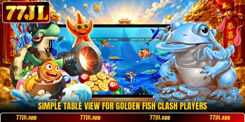 Simple table view for Golden Fish Clash players